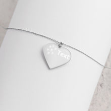 Load image into Gallery viewer, Engraved Silver Heart Necklace
