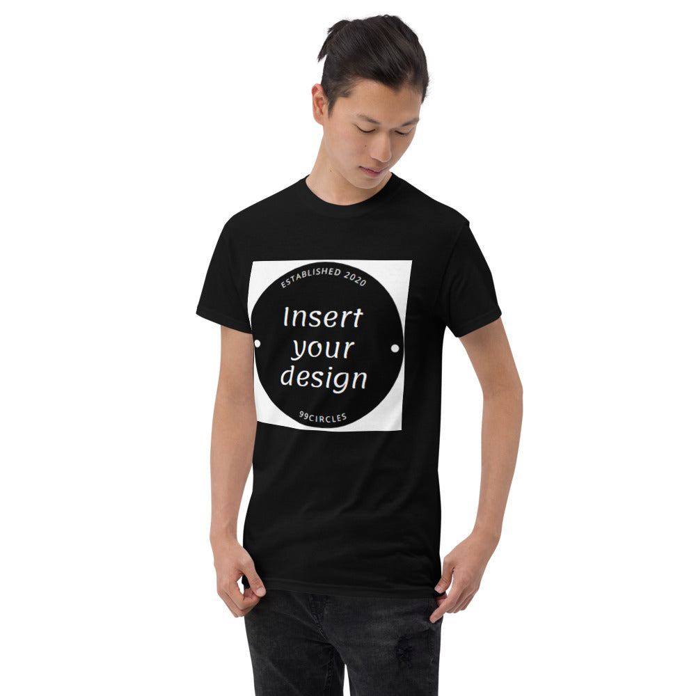 Customisable Black Mens Short Sleeve T-Shirt