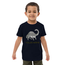 Load image into Gallery viewer, Customisable Dinosaur Organic cotton kids t-shirt
