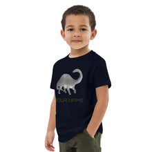 Load image into Gallery viewer, Customisable Dinosaur Organic cotton kids t-shirt
