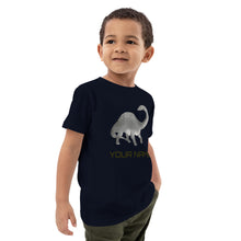 Load image into Gallery viewer, Customisable Dinosaur Organic cotton kids t-shirt
