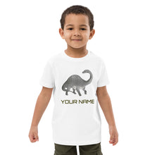 Load image into Gallery viewer, Customisable Dinosaur Organic cotton kids t-shirt
