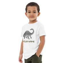 Load image into Gallery viewer, Customisable Dinosaur Organic cotton kids t-shirt
