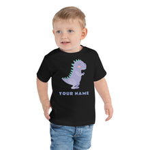 Load image into Gallery viewer, Customisable Dinosaur Toddler Short Sleeve Tee
