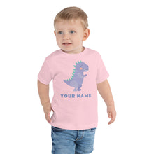 Load image into Gallery viewer, Customisable Dinosaur Toddler Short Sleeve Tee
