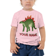 Load image into Gallery viewer, Customisable Dinosaur Toddler Short Sleeve Tee
