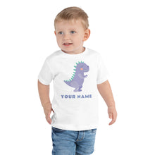 Load image into Gallery viewer, Customisable Dinosaur Toddler Short Sleeve Tee
