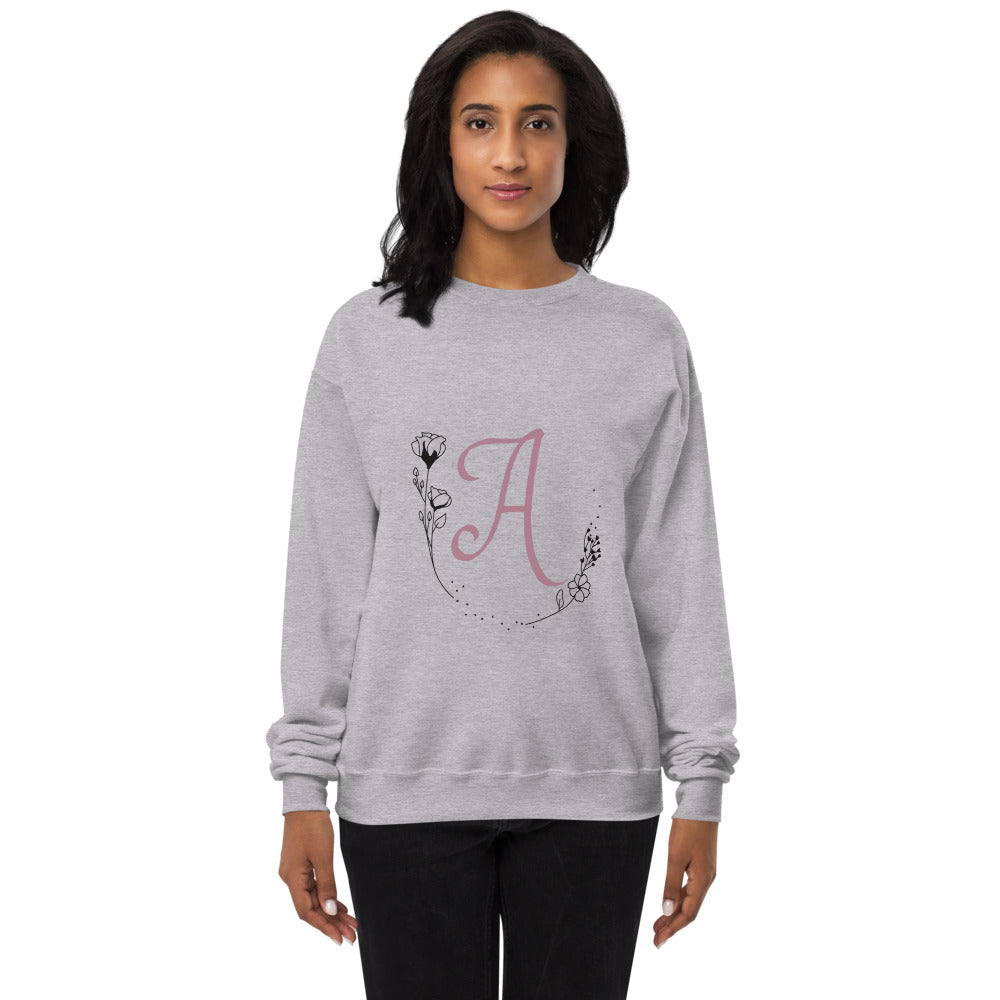 Customisable Initial Women's fleece sweatshirt