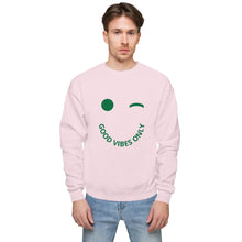 Load image into Gallery viewer, Good Vibes Only Smile fleece sweatshirt
