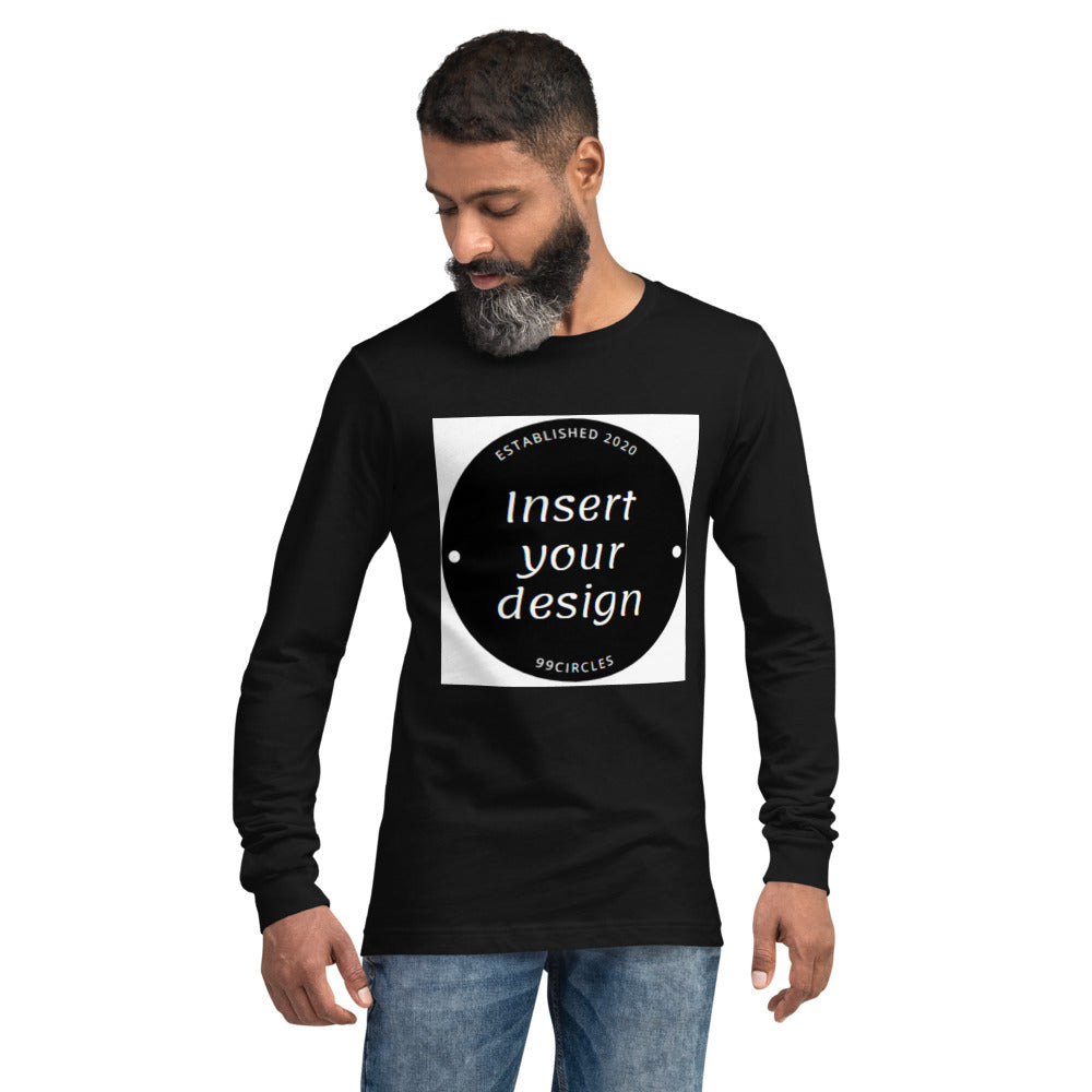 Customisable Mens Black Long Sleeve Tee