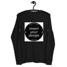 Load image into Gallery viewer, Customisable Mens Black Long Sleeve Tee
