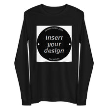 Load image into Gallery viewer, Customisable Mens Black Long Sleeve Tee
