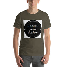 Load image into Gallery viewer, Customisable Mens Short-Sleeve Unisex T-Shirt (Various Dark Colours)
