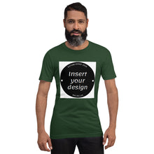 Load image into Gallery viewer, Customisable Mens Short-Sleeve Unisex T-Shirt (Various Dark Colours)
