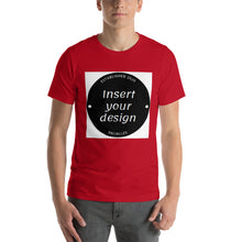 Load image into Gallery viewer, Customisable Mens Short-Sleeve Unisex T-Shirt (Various Dark Colours)
