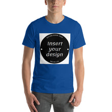 Load image into Gallery viewer, Customisable Mens Short-Sleeve Unisex T-Shirt (Various Dark Colours)
