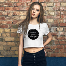 Load image into Gallery viewer, Customisable Women’s Crop Tee (Olive, Black, White)
