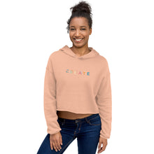 Load image into Gallery viewer, Customisable Rainbow Crop Hoodie
